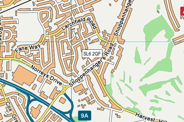 SL6 2QF map - OS VectorMap District (Ordnance Survey) SL6 2QF map - OS VectorMap District (Ordnance Survey)
