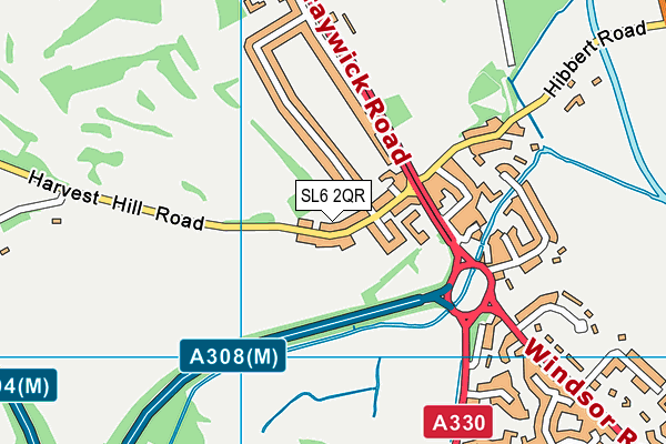 SL6 2QR map - OS VectorMap District (Ordnance Survey)