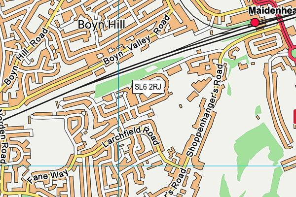 SL6 2RJ map - OS VectorMap District (Ordnance Survey) SL6 2RJ map - OS VectorMap District (Ordnance Survey)