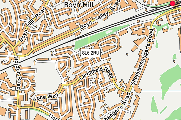 SL6 2RU map - OS VectorMap District (Ordnance Survey)