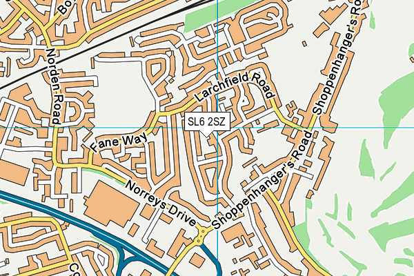 SL6 2SZ map - OS VectorMap District (Ordnance Survey) SL6 2SZ map - OS VectorMap District (Ordnance Survey)