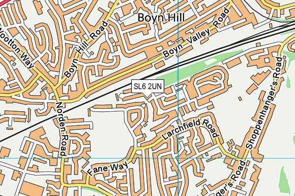 SL6 2UN map - OS VectorMap District (Ordnance Survey) SL6 2UN map - OS VectorMap District (Ordnance Survey)