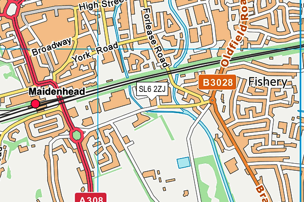 SL6 2ZJ map - OS VectorMap District (Ordnance Survey) SL6 2ZJ map - OS VectorMap District (Ordnance Survey)