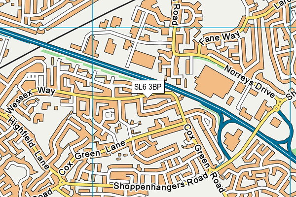 SL6 3BP map - OS VectorMap District (Ordnance Survey) SL6 3BP map - OS VectorMap District (Ordnance Survey)