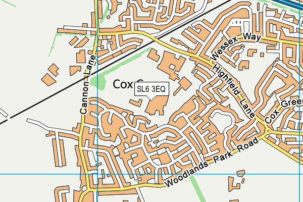 SL6 3EQ map - OS VectorMap District (Ordnance Survey) SL6 3EQ map - OS VectorMap District (Ordnance Survey)