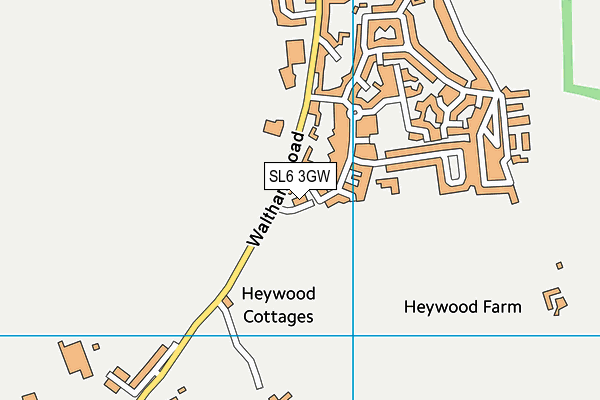 SL6 3GW map - OS VectorMap District (Ordnance Survey) SL6 3GW map - OS VectorMap District (Ordnance Survey)