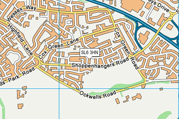 SL6 3HN map - OS VectorMap District (Ordnance Survey) SL6 3HN map - OS VectorMap District (Ordnance Survey)