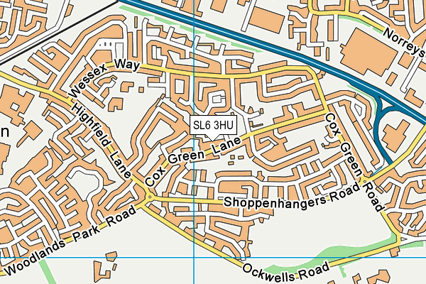SL6 3HU map - OS VectorMap District (Ordnance Survey) SL6 3HU map - OS VectorMap District (Ordnance Survey)