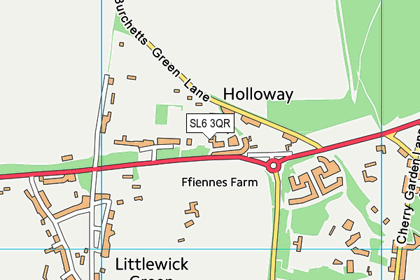 SL6 3QR map - OS VectorMap District (Ordnance Survey) SL6 3QR map - OS VectorMap District (Ordnance Survey)