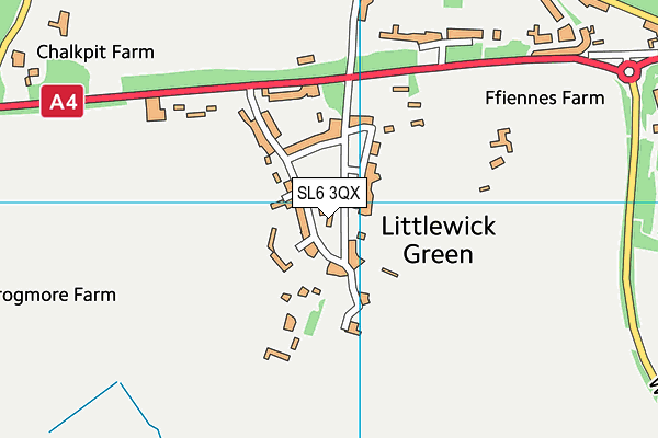 SL6 3QX map - OS VectorMap District (Ordnance Survey)
