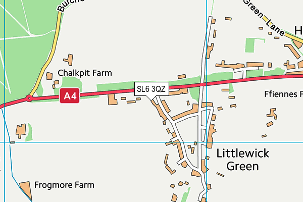 SL6 3QZ map - OS VectorMap District (Ordnance Survey) SL6 3QZ map - OS VectorMap District (Ordnance Survey)
