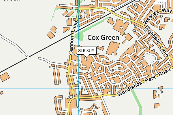 SL6 3UY map - OS VectorMap District (Ordnance Survey)