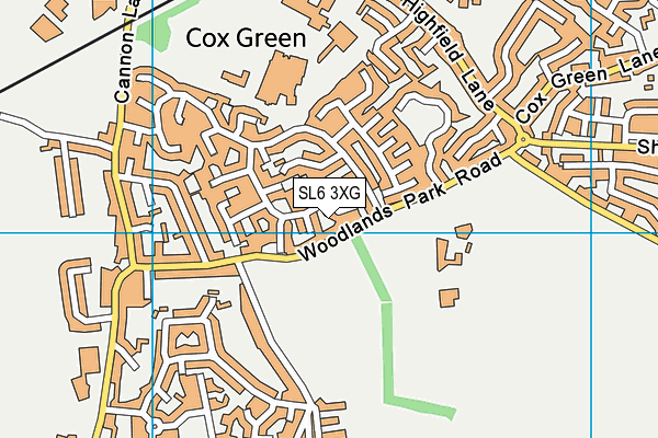 SL6 3XG map - OS VectorMap District (Ordnance Survey) SL6 3XG map - OS VectorMap District (Ordnance Survey)
