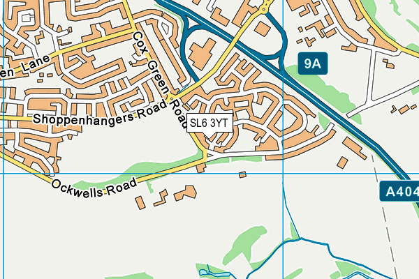SL6 3YT map - OS VectorMap District (Ordnance Survey) SL6 3YT map - OS VectorMap District (Ordnance Survey)