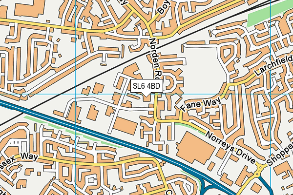 SL6 4BD map - OS VectorMap District (Ordnance Survey) SL6 4BD map - OS VectorMap District (Ordnance Survey)