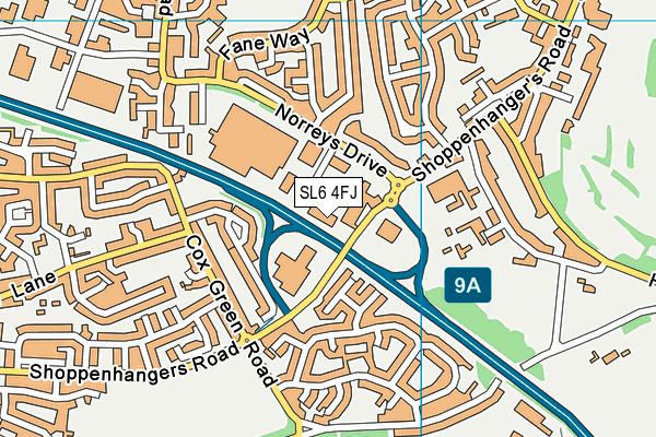 SL6 4FJ map - OS VectorMap District (Ordnance Survey) SL6 4FJ map - OS VectorMap District (Ordnance Survey)