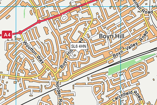 SL6 4HN map - OS VectorMap District (Ordnance Survey) SL6 4HN map - OS VectorMap District (Ordnance Survey)