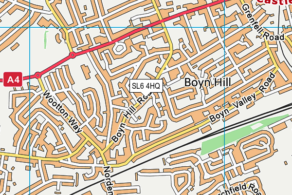 SL6 4HQ map - OS VectorMap District (Ordnance Survey) SL6 4HQ map - OS VectorMap District (Ordnance Survey)