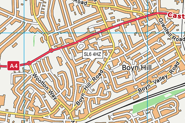 SL6 4HZ map - OS VectorMap District (Ordnance Survey) SL6 4HZ map - OS VectorMap District (Ordnance Survey)
