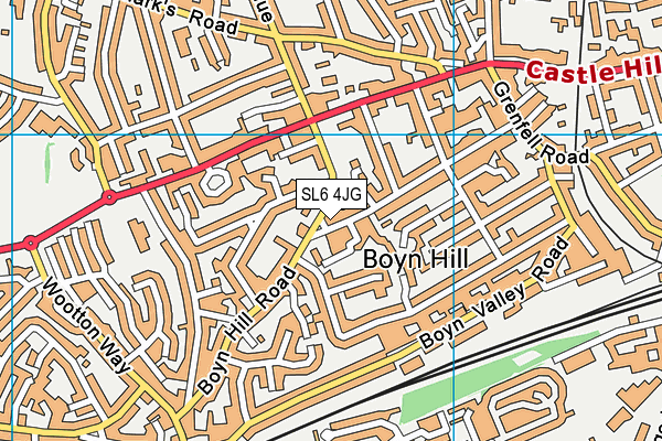 SL6 4JG map - OS VectorMap District (Ordnance Survey)
