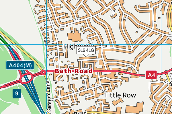 SL6 4LG map - OS VectorMap District (Ordnance Survey)