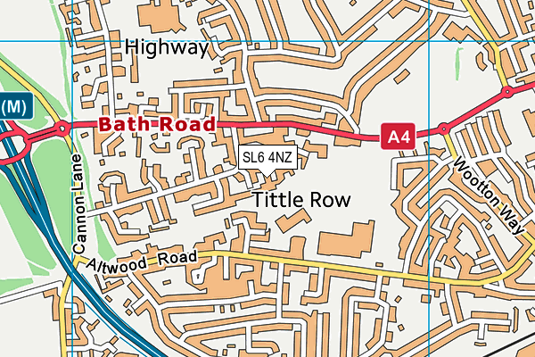 SL6 4NZ map - OS VectorMap District (Ordnance Survey)