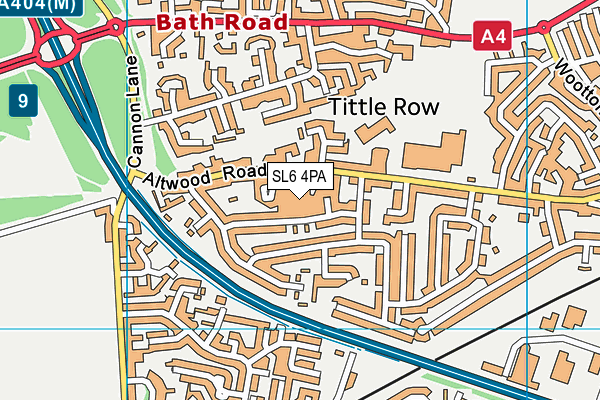 SL6 4PA map - OS VectorMap District (Ordnance Survey)