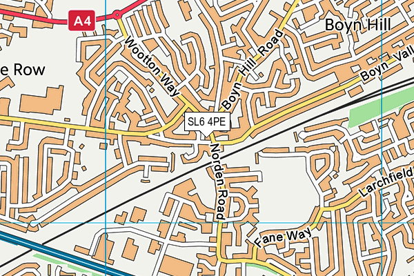 SL6 4PE map - OS VectorMap District (Ordnance Survey) SL6 4PE map - OS VectorMap District (Ordnance Survey)