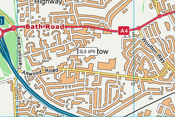 SL6 4PX map - OS VectorMap District (Ordnance Survey) SL6 4PX map - OS VectorMap District (Ordnance Survey)