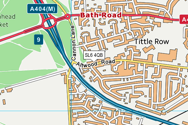 SL6 4QB map - OS VectorMap District (Ordnance Survey)