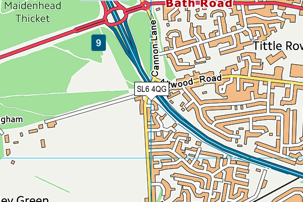SL6 4QG map - OS VectorMap District (Ordnance Survey) SL6 4QG map - OS VectorMap District (Ordnance Survey)