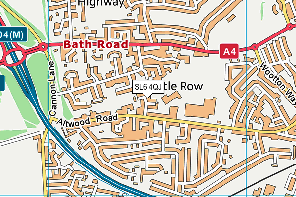 SL6 4QJ map - OS VectorMap District (Ordnance Survey)