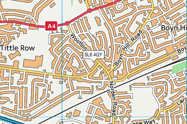 SL6 4QY map - OS VectorMap District (Ordnance Survey) SL6 4QY map - OS VectorMap District (Ordnance Survey)
