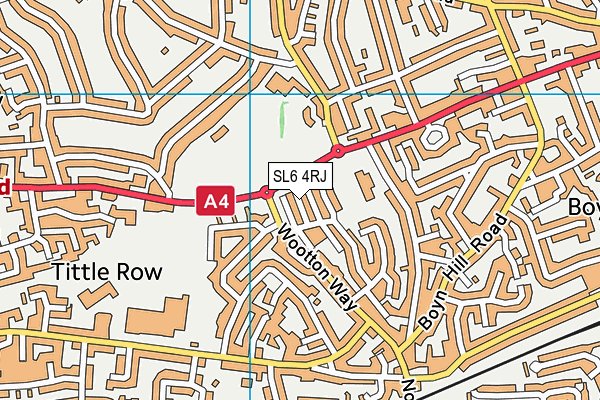 SL6 4RJ map - OS VectorMap District (Ordnance Survey)