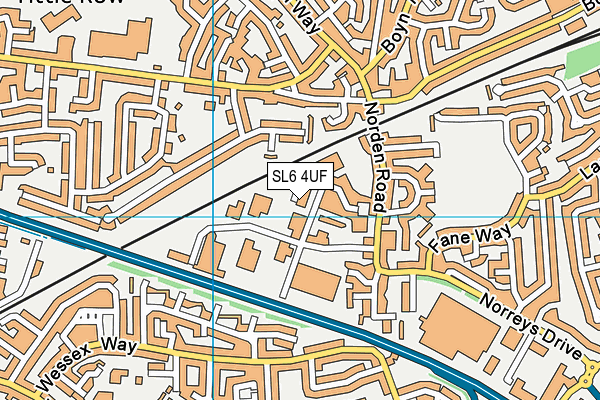 SL6 4UF map - OS VectorMap District (Ordnance Survey) SL6 4UF map - OS VectorMap District (Ordnance Survey)