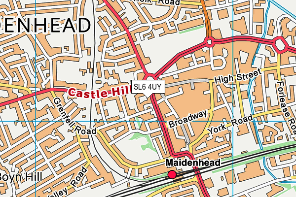 SL6 4UY map - OS VectorMap District (Ordnance Survey) SL6 4UY map - OS VectorMap District (Ordnance Survey)