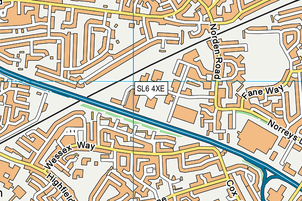 SL6 4XE map - OS VectorMap District (Ordnance Survey) SL6 4XE map - OS VectorMap District (Ordnance Survey)