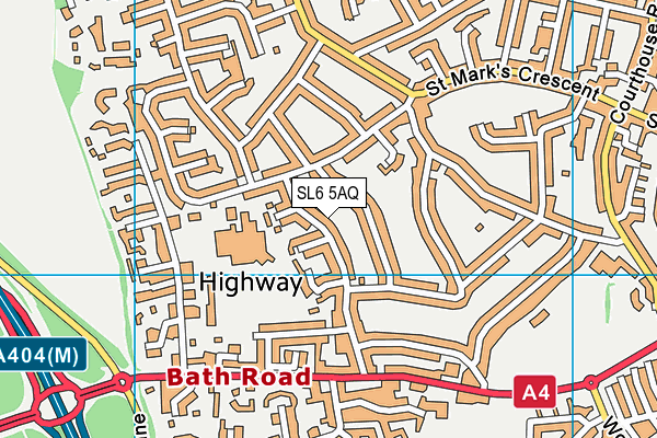SL6 5AQ map - OS VectorMap District (Ordnance Survey)