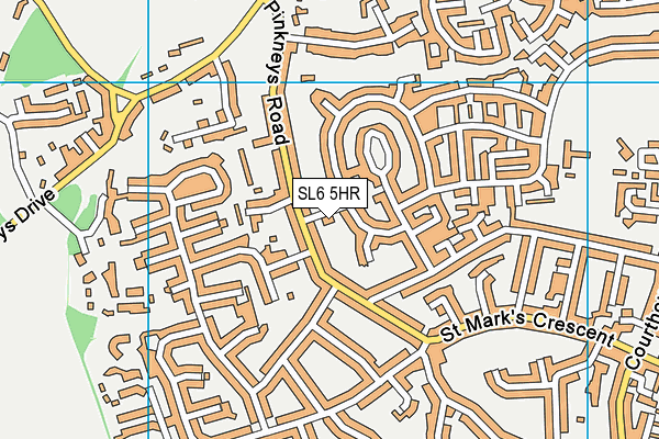 SL6 5HR map - OS VectorMap District (Ordnance Survey) SL6 5HR map - OS VectorMap District (Ordnance Survey)
