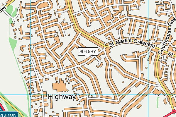 SL6 5HY map - OS VectorMap District (Ordnance Survey) SL6 5HY map - OS VectorMap District (Ordnance Survey)