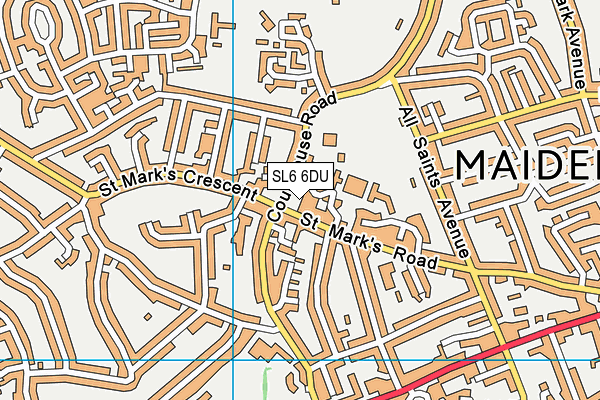 SL6 6DU map - OS VectorMap District (Ordnance Survey) SL6 6DU map - OS VectorMap District (Ordnance Survey)