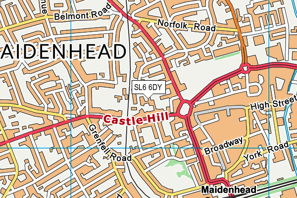 SL6 6DY map - OS VectorMap District (Ordnance Survey) SL6 6DY map - OS VectorMap District (Ordnance Survey)