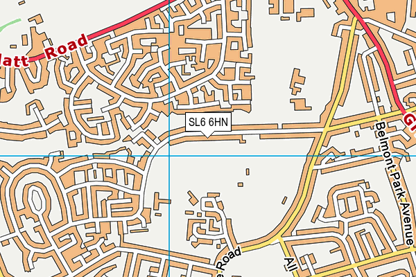 SL6 6HN map - OS VectorMap District (Ordnance Survey) SL6 6HN map - OS VectorMap District (Ordnance Survey)