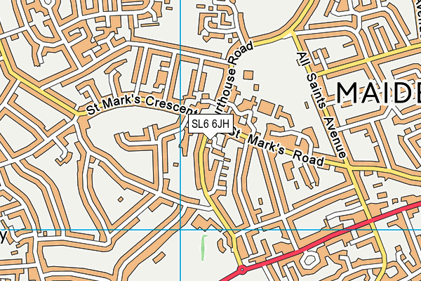 SL6 6JH map - OS VectorMap District (Ordnance Survey) SL6 6JH map - OS VectorMap District (Ordnance Survey)