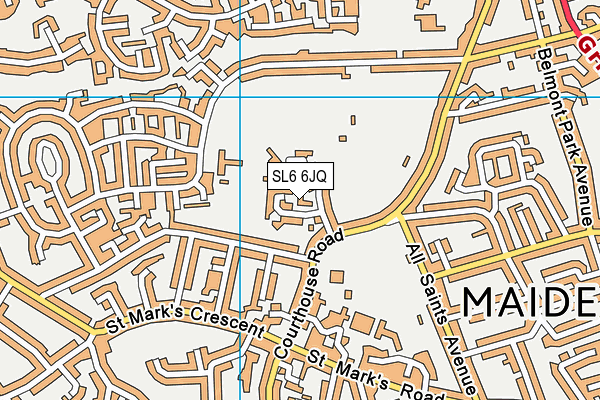 SL6 6JQ map - OS VectorMap District (Ordnance Survey) SL6 6JQ map - OS VectorMap District (Ordnance Survey)