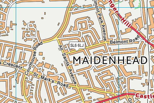SL6 6LJ map - OS VectorMap District (Ordnance Survey) SL6 6LJ map - OS VectorMap District (Ordnance Survey)