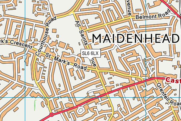 SL6 6LX map - OS VectorMap District (Ordnance Survey) SL6 6LX map - OS VectorMap District (Ordnance Survey)