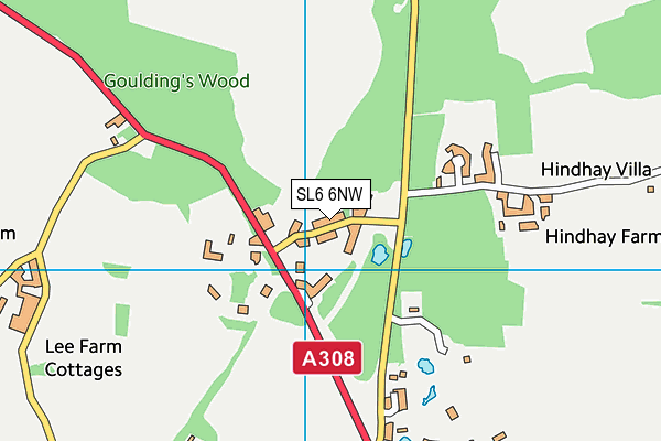 SL6 6NW map - OS VectorMap District (Ordnance Survey)