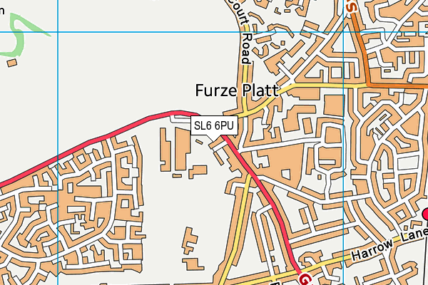 SL6 6PU map - OS VectorMap District (Ordnance Survey) SL6 6PU map - OS VectorMap District (Ordnance Survey)