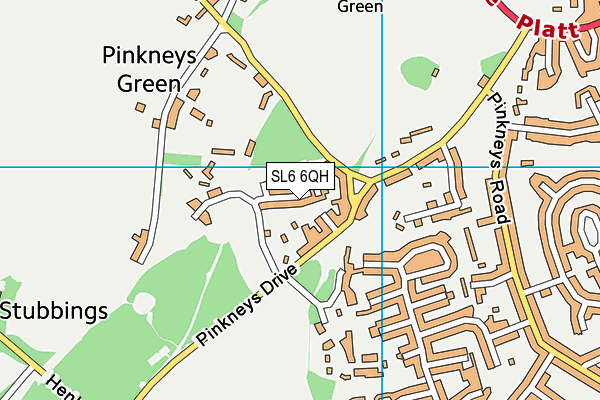 SL6 6QH map - OS VectorMap District (Ordnance Survey) SL6 6QH map - OS VectorMap District (Ordnance Survey)